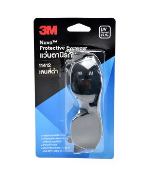 3M 11412 แว่นตา NUVO เลนส์ดำ แพ็คพลาสติก